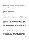 Quality of health information on the internet   indian medical students perspective