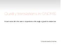 Quality translations in GNOME