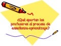 Que aportan los_profesores
