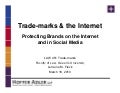 Trade-marks &amp; the Internet: Protecting Brands on the Internet  and in Social Media