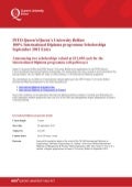 Queen's University Belfast - Diploma 100% Scholarship 2 - 2012 - 2013