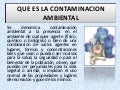 Que Es La Contaminacion Ambiental