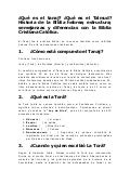 ¿Qué es el Tanaj? ¿que es el Talmud? historia de la Biblia hebrea, estructura, semejanzas y diferencias con la Biblia cristiana