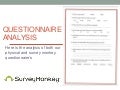 Questionnaire analysis