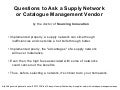 Questions To Ask A Supply Network Or Catalogue Management Vendor