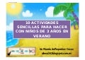 Actividades para hacer con niños de 3 años en verano