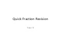 Qwizdom  - Quick fraction revision2