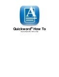 Quickword How To