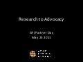 GFI: Research to Advocacy