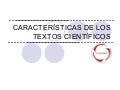 Características de los textos cientificos