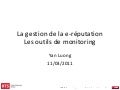Réputation et monitoring - Concepts & outils