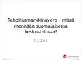 Rahoitusmarkkinavero 070212