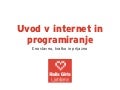 Uvod v internet in programiranje: Enostavno, kratko in prijazno