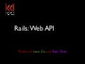 Rails web api 开发