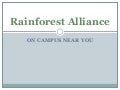 Rainforest Alliance Across the Nation