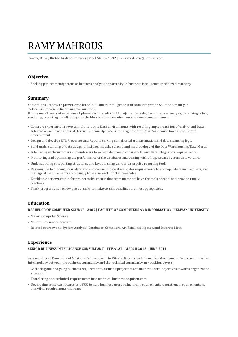 data warehouse developer resumes