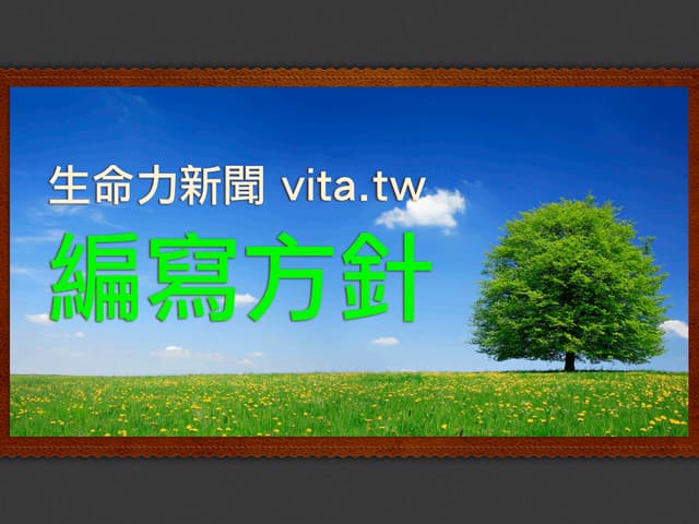 《生命力新聞》編寫方針