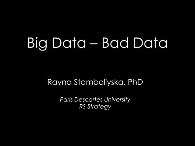 Big data, bad data -- Closing keyno...