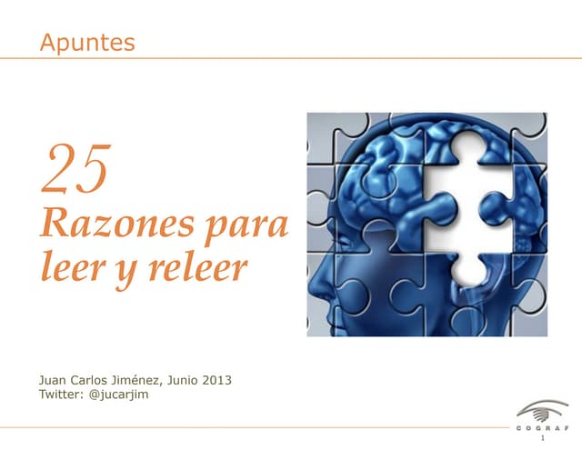 25 Razones para leer y releer