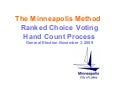 Ranked Choice Voting Hand Count