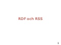 RDF och RSS