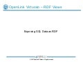 RDF Views of SQL Data Power Point Presentation - 1