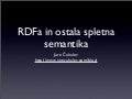 RDFa in ostala spletna semantika