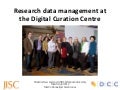 Research data management at the DCC