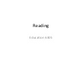 Reading powerpoint
