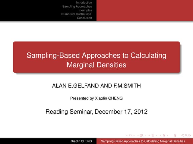 Gelfand and Smith (1990), read by