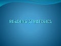 Reading Strategies