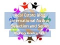 Real Estate Blog International Author Selection And Set Up