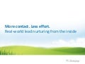 Real World Lead Nurturing and Lead Scoring