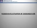 Reasons for exchange rate fluctuation