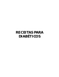 Receitas Para DiabéTicos