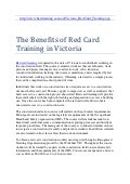 Red card training