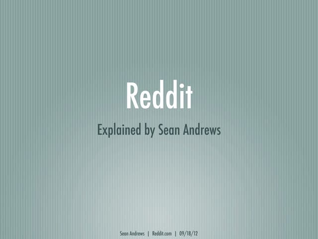 Official Reddit Keynote!