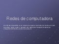 Redes de computadora
