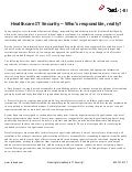 Healthcare IT Security - Who's responsible, really?
