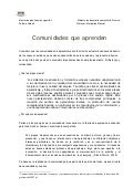 Reflexion sobre el modelo Comunidades de Aprendizaje