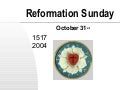 Reformation Sunday