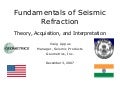 Fundamentals of Seismic Refraction