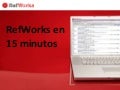 Ref Works En 15 Minuts