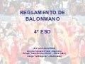 Reglamento De Balonmano