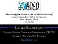 Reinstein: Rio + 20 "Harnessing the Power of Social Media Advocacy" 