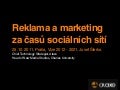Reklama a marketing za časů sociálních sítí