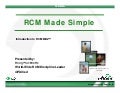 Reliability Centered Maintenance Made Simple