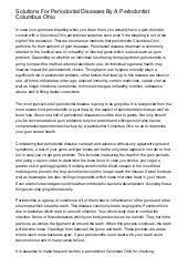 Solutions For Periodontal Diseases ...