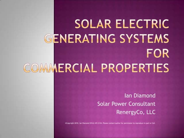 RenergyCo: Solar PV for Commercial ...
