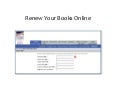 Renew your books online